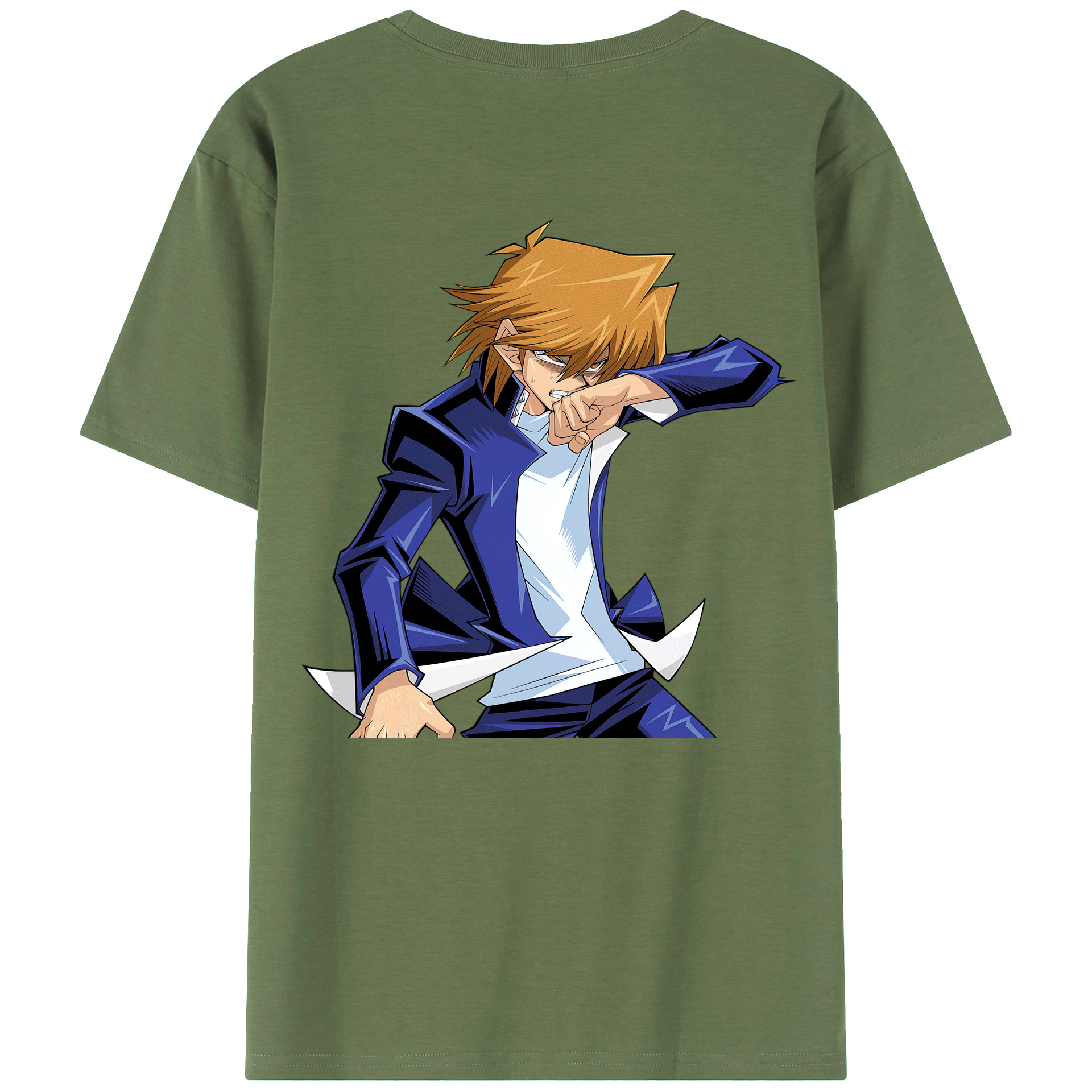 （画像用） 遊☆戯☆王 Yu-Gi-Oh! 綿100％ メンズ半袖Tシャツ（バックプリント） 通気性